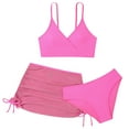 thumbnail image 1 of Tiijoy Girls 3 Piece Bikini Set with Cover Up Beach Swimsuits Kids Swimwear, Sizes 8-14, 1 of 6