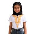 thumbnail image 1 of Tiijoy Girls Africa Ethnic Style Short Sleeve T-Shirt Casual Thobe Shirt Top, Sizes 1-6, 1 of 7