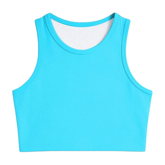 Tiijoy Girls Athletic Tank Top Stretch Breathable Workout Sleeveless Crop Tops, Sizes 1-14