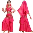 thumbnail image 1 of Tiijoy Girls Belly Dance Outfit Set Stage Performance Dance Top Skirt with Accessories, Sizes 16-17, 1 of 4