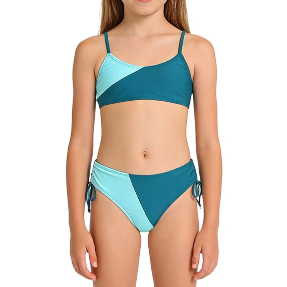 Tiijoy Girls Bikini Set with Adjustable Strap Bathing Suit Swimsuit, 2-Piece, Sizes 7-16