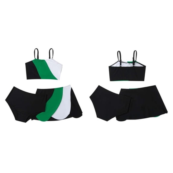 Tiijoy Girls Bikini Set with Cover Up Skirt Quick Drying Swimsuit, 3-Piece, Sizes 2-13