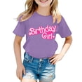 thumbnail image 1 of Tiijoy Girls Birthday Short Sleeve T-Shirt Letter Round Neck T Shirt, Sizes 1-13, 1 of 3