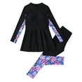 thumbnail image 1 of Tiijoy Girls Bukini Long Sleeve Rashguard Swim Dress Pants Two-Piece Swimsuit, Sizes 5-6, 1 of 5