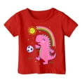 thumbnail image 1 of Tiijoy Girls Cartoon Dinosaur Graphic T-Shirt Casual Short Sleeve Tshirt Tee, Sizes 1-13, 1 of 3