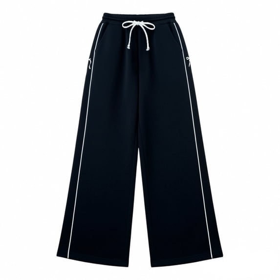 Tiijoy Girls Casual Athletic Sweatpants Straight Leg Jogger Pants, Sizes 7-8, Black