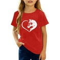 thumbnail image 1 of Tiijoy Girls Casual Graphic Tee Horse Short Sleeve Crewneck T Shirt, Sizes 3-13, 1 of 3