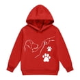 thumbnail image 1 of Tiijoy Girls Casual Hoodie Dog Paw Hand Long Sleeve Hooded Sweatshirt, Sizes 2-13, 1 of 3