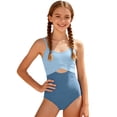 thumbnail image 1 of Tiijoy Girls Color Block Cutout One-Piece Swimsuit with Adjustable Straps Bathing Suit, Sizes 7-16, 1 of 3