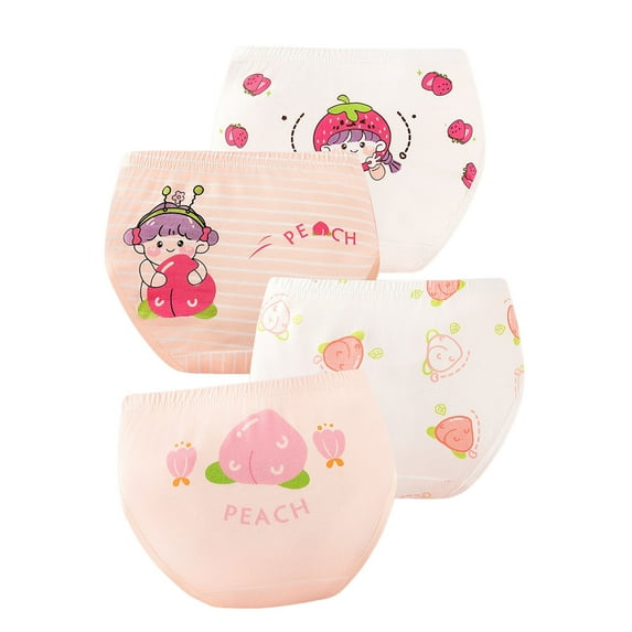 Tiijoy Girls Cotton Panties Comfortable Soft Stretch Underwear Briefs, 4 Pack, Sizes 10-13