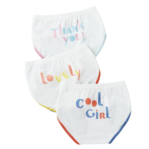 Tiijoy Girls Cute Cartoon Print Panties Cotton Breathable Underwear, 3 Pack, Sizes 5-6