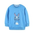 thumbnail image 1 of Tiijoy Girls Easter Sweatshirt Rabbit Print Cotton Crew Neck Pullover Sweatshirts, Sizes 1-7, 1 of 5