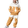 thumbnail image 1 of Tiijoy Girls Fashion Outfits Ice-Cream Print Hoodie Sweatpants Sweatsuit, Size 1-13, 1 of 7
