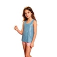 thumbnail image 1 of Tiijoy Girls Glitter Sequins Tank Top Party Dance Sleeveless Shirt, Blue, Sizes 4-15, 1 of 5