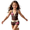 thumbnail image 1 of Tiijoy Girls Halter Tankini Sets 2-Piece Swimsuit Bathing Suit with UPF50+, Sizes 7-16, 1 of 5