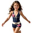 thumbnail image 1 of Tiijoy Girls Halter Tankini Sets 2-Piece Swimsuit Bathing Suit with UPF50+, Sizes 7-16, 1 of 6