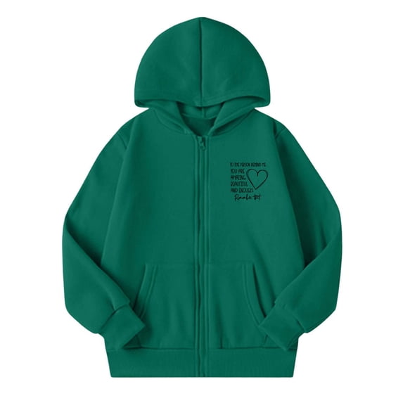 Tiijoy Girls Hoodie Fleece Zip Up Hooded Sweatshirt Kids Casual Jacket, Sizes 5-14