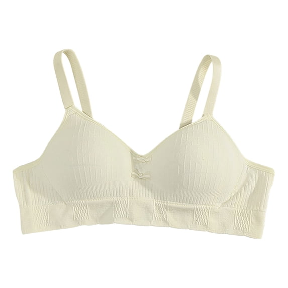 Tiijoy Girls Lightly Padded Sports Bra Cotton Comfortable Soft Training Bra