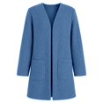 thumbnail image 1 of Tiijoy Girls Long Cardigan Coat Fuzzy Open Front Sweater Fall Winter Outerwear, Blue, Sizes 5-14, 1 of 5