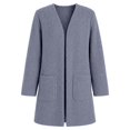 thumbnail image 1 of Tiijoy Girls Long Cardigan Coat Fuzzy Open Front Sweater Fall Winter Outerwear, Grey, Sizes 5-14, 1 of 5