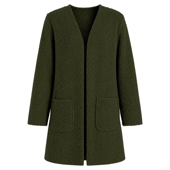 Tiijoy Girls Long Cardigan Coat Fuzzy Open Front Sweater Fall Winter Outerwear, Sizes 5-14