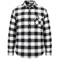 thumbnail image 1 of Tiijoy Girls Long Sleeve Button Up Shacket Casual Flannel Shirt Jacket, Black, Sizes 4-14, 1 of 7