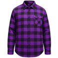 thumbnail image 1 of Tiijoy Girls Long Sleeve Button Up Shacket Casual Flannel Shirt Jacket, Purple, Sizes 4-14, 1 of 5