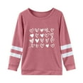 thumbnail image 1 of Tiijoy Girls Long Sleeve Crew Neck T Shirt Hearts Print Spring Autumn T-Shirt, Sizes 8-9, 1 of 3