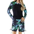 thumbnail image 1 of Tiijoy Girls Long Sleeve Rash Guard Boyshorts 2-Piece Swimsuit with UPF50+ Bathing Suit, 1 of 4
