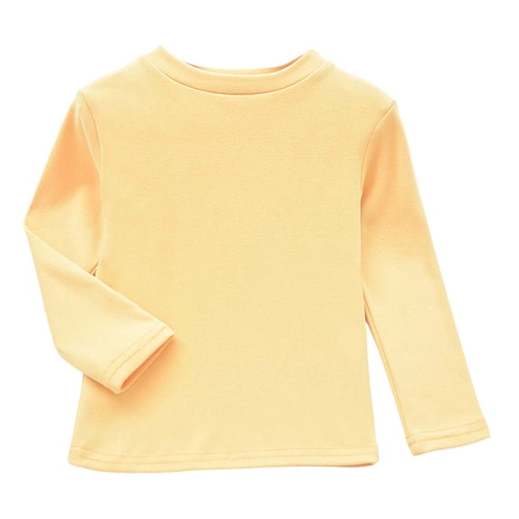 Tiijoy Girls Long Sleeve T Shirt Kids Soft Base Layer Top Solid Basic T-Shirt, Sizes 2-10