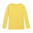 thumbnail image 1 of Tiijoy Girls Long Sleeve T-Shirt Toddler Solid Crew Neck Unisex Casual T Shirt, Sizes 3-4, 1 of 3