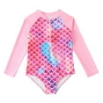 thumbnail image 1 of Tiijoy Girls Long Sleeves Rash Guard One-Piece Swimsuit with UPF50+, Sizes 2-7, 1 of 5