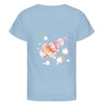 thumbnail image 1 of Tiijoy Girls Ocean Graphic Tee Summer Short Sleeve Round Neck T-Shirt, Sizes 3-13, 1 of 2