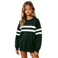 thumbnail image 1 of Tiijoy Girls Oversized Sweatshirt Fall Winter Casual Crewneck Pullover, Black, Sizes 2-13, 1 of 3