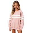 thumbnail image 1 of Tiijoy Girls Oversized Sweatshirt Fall Winter Casual Crewneck Pullover, Sizes 2-13, 1 of 3