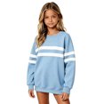 thumbnail image 1 of Tiijoy Girls Oversized Sweatshirt Fall Winter Casual Crewneck Pullover, Sizes 2-13, 1 of 3
