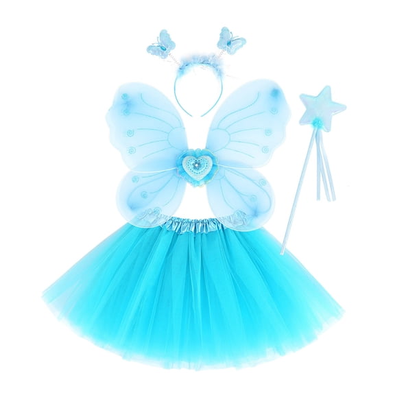 Tiijoy Girls Party Princess Tutu Skirt with Accessories 4Pcs Outfits, Sizes One Size