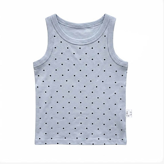 Tiijoy Girls Polka Dot Tank Top Summer Casual Breathable Soft Sleeveless Shirt, Sizes 3-16