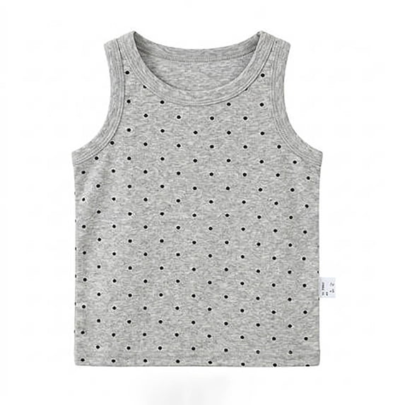 Tiijoy Girls Polka Dot Tank Top Summer Casual Breathable Soft Sleeveless Shirt, Sizes 3-16