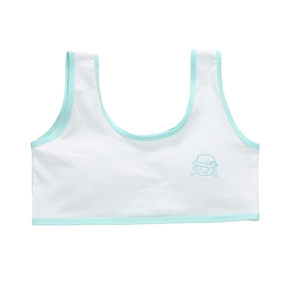 Tiijoy Girls Pull Over Training Bra Tagless Breathable Bralette Soft Sports Bra, Sizes 10-14