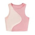 thumbnail image 1 of Tiijoy Girls Ribbed Tank Top Stretch Seamless Sports Bra Sleeveless Crop Tops, Sizes 16-17, 1 of 5