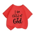 thumbnail image 1 of Tiijoy Girls Round Neck Short Sleeve Tee Summer Casual Letter Print T-Shirt, Sizes 2-14, 1 of 3