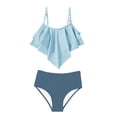 thumbnail image 1 of Tiijoy Girls Ruffled Bikini Swimsuit Beach Bathing Suit with Adjustable Strap, Sizes 7-16, 1 of 6