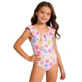 thumbnail image 1 of Tiijoy Girls Ruffled One-Piece Swimsuit Cute UPF 50+ Swimwear Bathing Suit, Sizes 7-12, 1 of 7