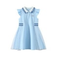 thumbnail image 1 of Tiijoy Girls School Uniform Polo Dress Sleeveless Mesh Casual Dress for Kids, Sizes 3-4, 1 of 8