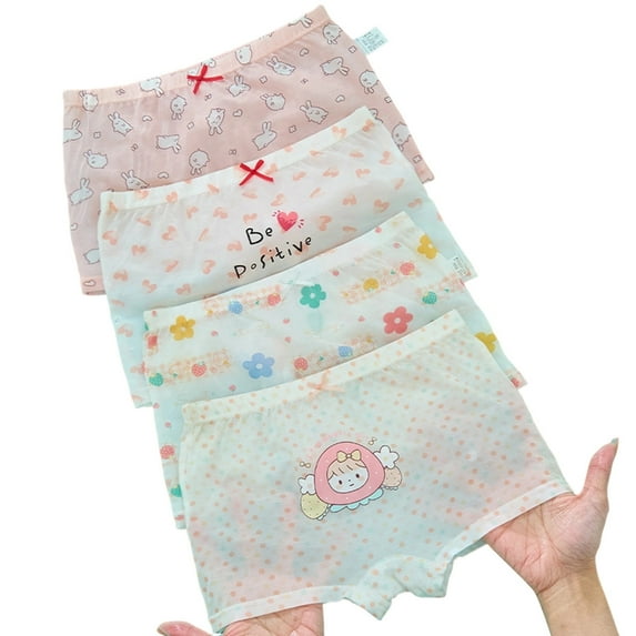 Tiijoy Girls Seamless Boxer Briefs Thin Everyday Underwear Boyshorts, 4-Pack, Sizes 10-12