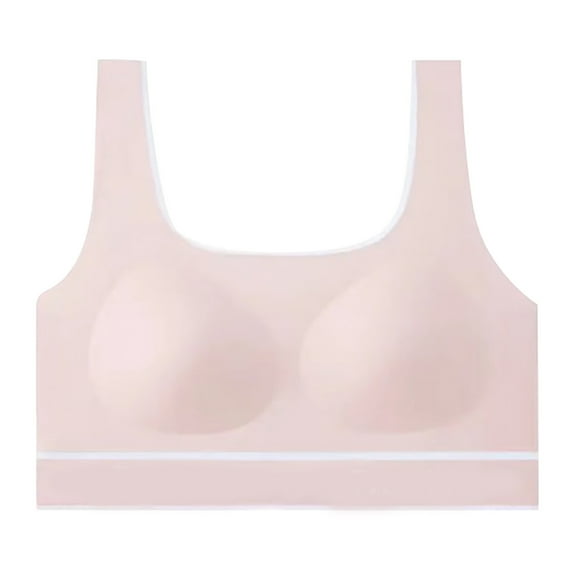 Tiijoy Girls Seamless Pull Over Training Bra Tagless Cotton Soft Sports Bra, Sizes 9-12