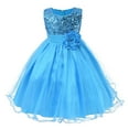 thumbnail image 1 of Tiijoy Girls Sequins Sleeveless Tulle Party Dress Pageant Wedding Princess Dress, Sizes 5-6, 1 of 3