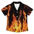 thumbnail image 1 of Tiijoy Girls Short Sleeve Button Down Shirt Kids Casual Graphic Shirt, Black, Sizes 3-16, 1 of 3