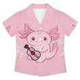 thumbnail image 1 of Tiijoy Girls Short Sleeve Button Down Shirt Kids Casual Graphic Shirt, Pink, Sizes 3-16, 1 of 3